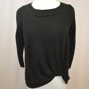 H by Bordeaux Hacci Twist Front 3/4 Sleeve Sweater